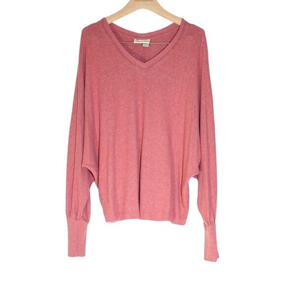 Anthropologie Sweaters - Saturday Sunday by Anthropologie - Long Sleeve V-Neck Sweater Top Pink / Size M